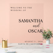 Welkomstteken voor legant Weddenschap Acryl Bord (Huwelijk)