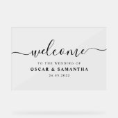 Welkomstteken voor legant Weddenschap Acryl Bord (Voorkant)