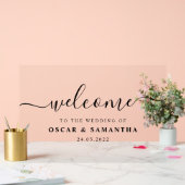 Welkomstteken voor legant Weddenschap Acryl Bord (Huwelijk)