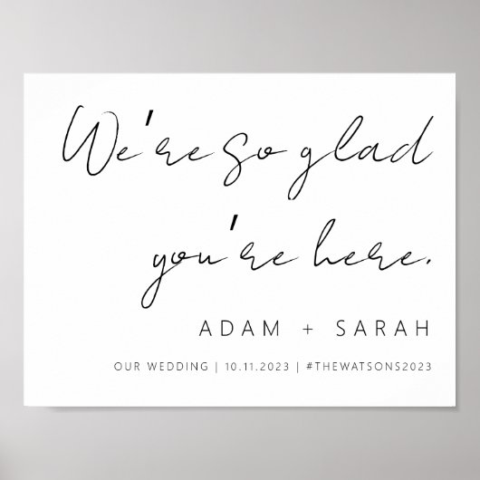 Welkomstteken voor legant Weddenschap Poster (Voorkant)