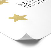 Welkomstteken voor maan en Achterzijde Baby shower Poster (Hoek)