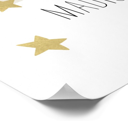 Welkomstteken voor maan en Achterzijde Baby shower Poster (Hoek)