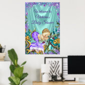 Welkomstteken voor Mermaid Baby shower Poster (Thuiskantoor)