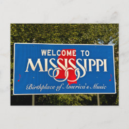 Welkomstteken voor Mississippi Briefkaart