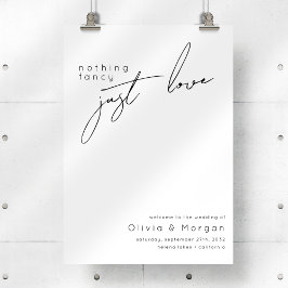 Welkomstteken voor modern script huwelijk poster