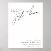 Welkomstteken voor modern script huwelijk poster (Voorkant)
