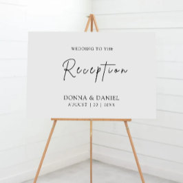 Welkomstteken voor moderne bruiloft poster