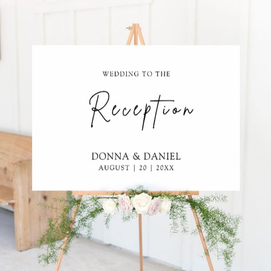 Welkomstteken voor moderne bruiloft poster