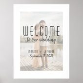Welkomstteken voor moderne fotobruiloft poster (Voorkant)