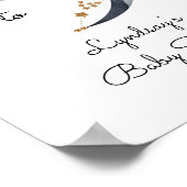 Welkomstteken voor Moon en Stars Baby shower Poster (Hoek)