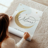 Welkomstteken voor Moon en Stars Baby shower Poster