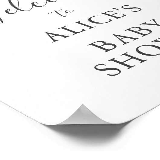 Welkomstteken voor olijfBaby shower Poster (Hoek)