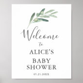 Welkomstteken voor olijfBaby shower Poster (Voorkant)