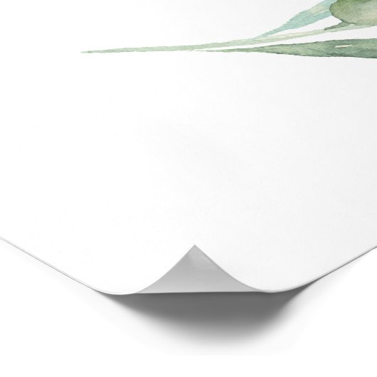 Welkomstteken voor Olive Branch Wedding, bruiloft Poster (Hoek)