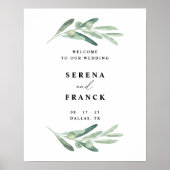 Welkomstteken voor Olive Branch Wedding, bruiloft Poster (Voorkant)
