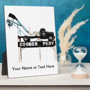 Welkomstteken voor Opal Mining Coober Pedy Fotoplaat
