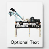 Welkomstteken voor Opal Mining Coober Pedy Fotoplaat (Voorkant)