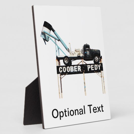 Welkomstteken voor Opal Mining Coober Pedy Fotoplaat (Zijkant)