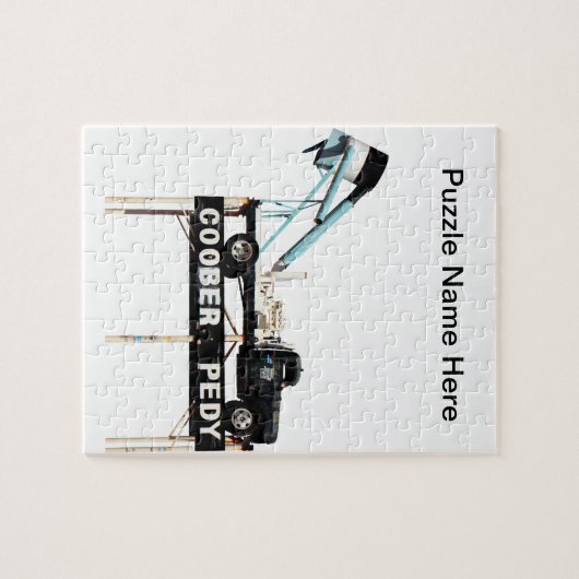 Welkomstteken voor Opal Mining Coober Pedy Legpuzzel (Horizontaal)