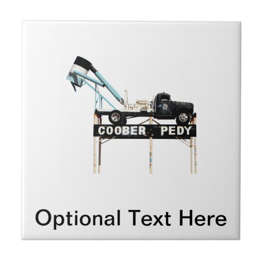 Welkomstteken voor Opal Mining Coober Pedy Tegeltje (Voorkant)