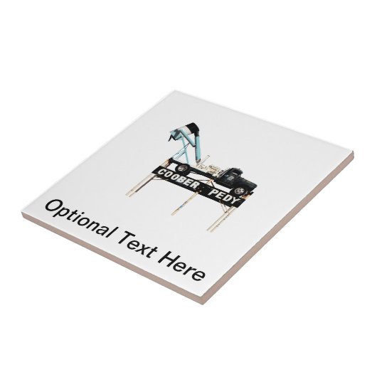 Welkomstteken voor Opal Mining Coober Pedy Tegeltje (Zijkant)