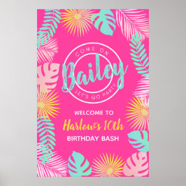 Welkomstteken voor pool | Pool Party Sign Poster