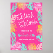 Welkomstteken voor pool | Pool Party Sign Poster (Voorkant)