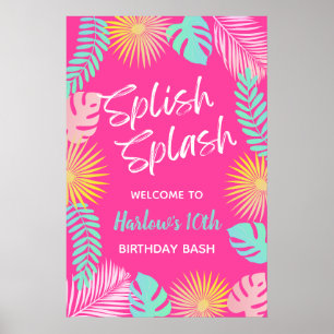 Welkomstteken voor pool Pool Party Sign Poster
