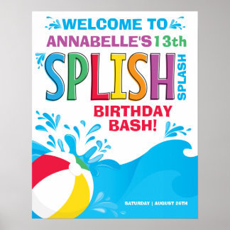 Welkomstteken voor pool poster