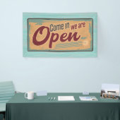 Welkomstteken voor Retro Open voor Bedrijven Spandoek (Beurs)
