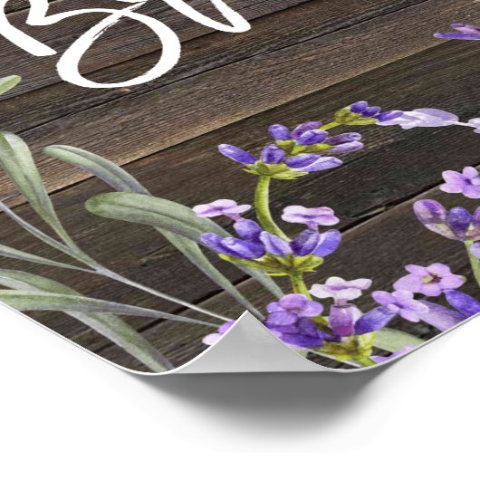 welkomstteken voor roestvrijlavender vrijgezellenf poster (Hoek)