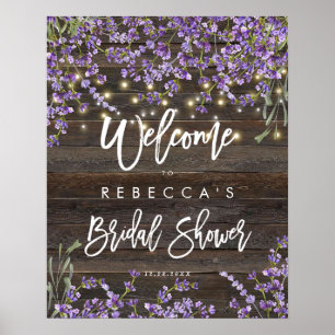 welkomstteken voor roestvrijlavender vrijgezellenf poster