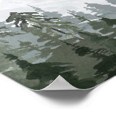 Welkomstteken voor Rustic Mountain Pine Tree Wedde Poster (Hoek)