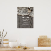 Welkomstteken voor Rustic Wood Heart Wedding Poster (Keuken)