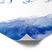 Welkomstteken voor Sapphire Tide Wedding Poster (Hoek)