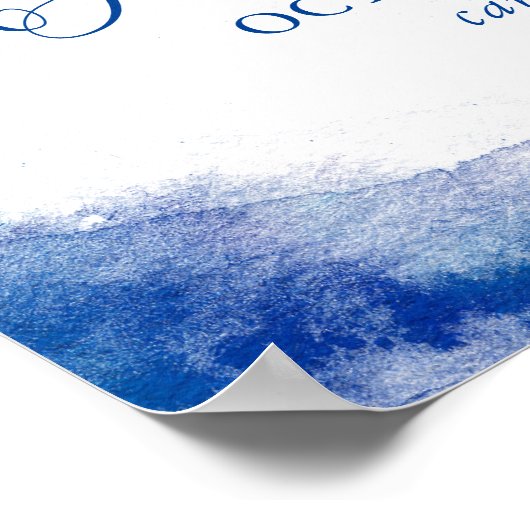 Welkomstteken voor Sapphire Tide Wedding Poster (Hoek)