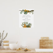 Welkomstteken voor Tropical Safari Animal Wedding Poster (Keuken)