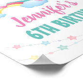 Welkomstteken voor Unicorn Birthday Party Poster (Hoek)