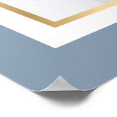 Welkomstteken voor usty Blue en Gold Photo Weduwen Poster (Hoek)