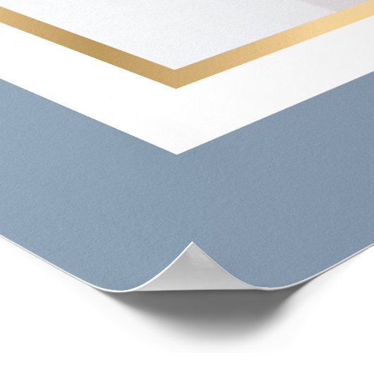 Welkomstteken voor usty Blue en Gold Photo Weduwen Poster (Hoek)