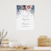 Welkomstteken voor usty Blue en Mauve Wedding Poster (Keuken)