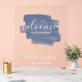 Welkomstteken voor usty Blue Waterverf Weddenschap Acryl Bord (Huwelijk)