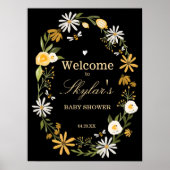 Welkomstteken voor wilde Baby showers en bijen Poster (Voorkant)