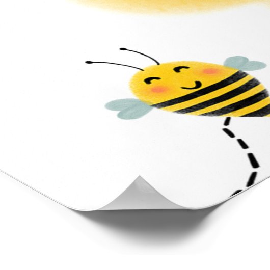 Welkomstteken voor zo goed mogelijk Baby shower Poster (Hoek)