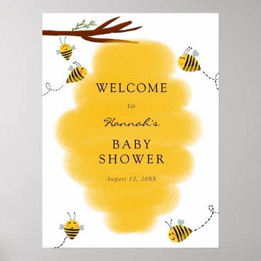 Welkomstteken voor zo goed mogelijk Baby shower Poster (Voorkant)