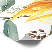 Welkomstteken voor zonnebloemen Vrijgezellenfeest Poster (Hoek)