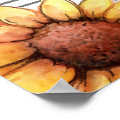 Welkomstteken voor zonnebloempitten Baby shower Poster (Hoek)