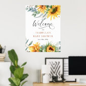 Welkomstteken voor zonnebloempitten Baby shower Poster (Thuiskantoor)