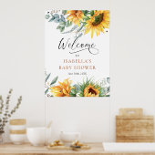 Welkomstteken voor zonnebloempitten Baby shower Poster (Keuken)