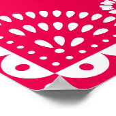 Welkomstteken warm roze papel Picado Weddenschap Poster (Hoek)